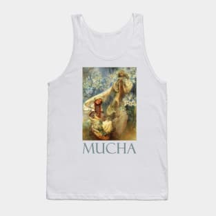 Madonna of the Lilies (1905) by Alphonse Mucha Tank Top